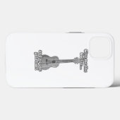 Geef me de gitaar en niemand raakt gewond. B & W Case-Mate iPhone Case (Achterkant (horizontaal))
