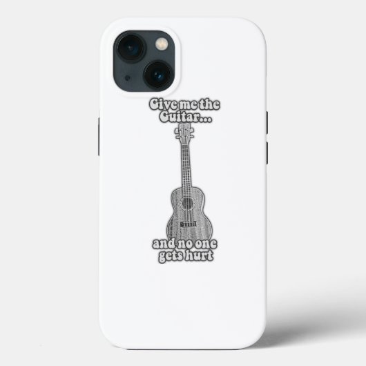 Geef me de gitaar en niemand raakt gewond. B & W Case-Mate iPhone Case (Achterkant)