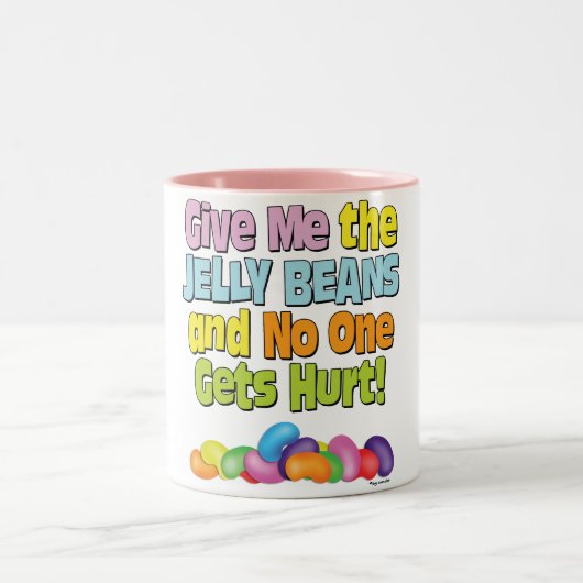 Geef me de Jelly Beans Tweekleurige Koffiemok (Center)