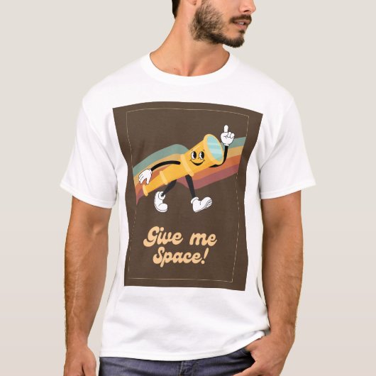 Geef me de ruimte, Funny Retro , Telescope desi T-shirt (Voorkant)