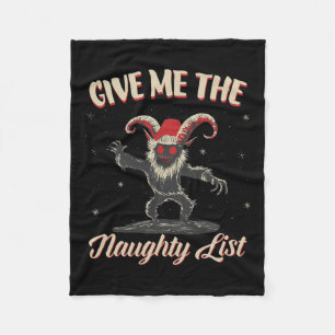 Geef me de stoute lijst Schattigee Krampus Dark Ch Fleece Deken