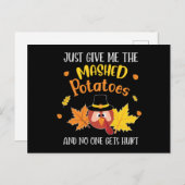 Geef me de Thanksgiving van de gebroken aardappele Briefkaart (Voorkant / Achterkant)