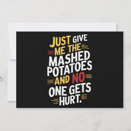 Geef me de Thanksgiving van de gebroken aardappele Kaart (Voorkant)