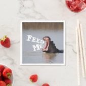 Geef me de voeders! Hippo Funny Servet (Insitu)