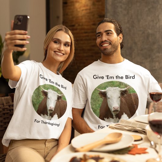Geef me de vogel voor Thanksgiving Unisex T-shirt