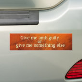 Geef me dubbelzinnigheid of geef me iets anders bumpersticker (Op auto)