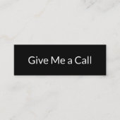 Geef me een Bel Zwart Wit Naam Titel Telefoonnumme Mini Visitekaartje (Voorkant)