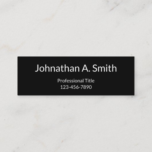 Geef me een Bel Zwart Wit Naam Titel Telefoonnumme Mini Visitekaartje (Achterkant)