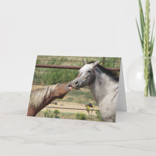 Geef me een dikke kus! feestdagen kaart (Voorkant)