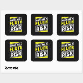 Geef me een flute vierkante sticker (Vel)