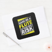 Geef me een flute vierkante sticker (Envelop)
