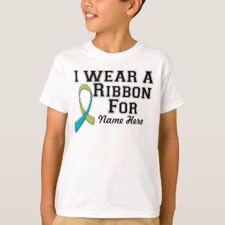 Geef me een groen en Blauwgroen lint aan T-shirt