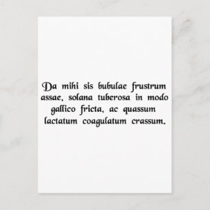 Geef me een hamburger, franse frietjes en een dik. briefkaart