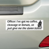 geef me een kaartje bumpersticker (Op auto)