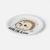 Geef me een knuffel schattig egel ontwerp papieren bordje (Gekanteld)