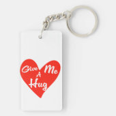 Geef me een knuffel sleutelhanger (achterkant)