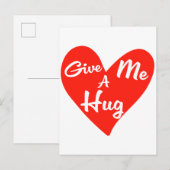 Geef me een knuffel uitnodiging briefkaart (Voorkant / Achterkant)