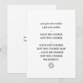 Geef me een koekje, ik heb je koekje feestdagenkaart (Voorkant / Achterkant)