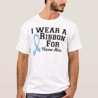 Geef me een lichtblauw lintje aan t-shirt