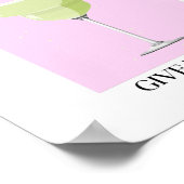 Geef me een Margarita stijlvol roze Poster (Hoek)