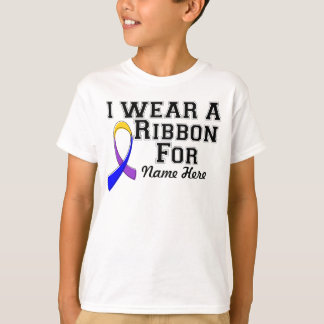Geef me een Marigold Blue Paars Ribbon Draag T-shirt