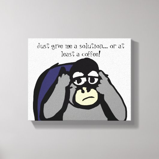 Geef me een oplossing canvas afdruk (Voorkant)