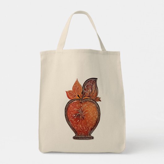 Geef me een Oranje AI-kunst Tote Bag (Achterkant)