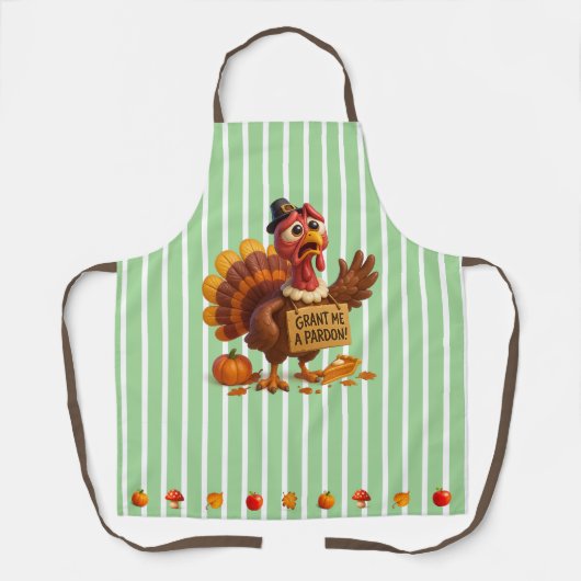 Geef me een pardon - Grappig Turkije. Thanksgiving Schort (Voorkant)