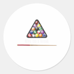 Geef me een pauze biljart zwembad snooker acht LL Ronde Sticker