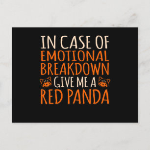 Geef me een Red Panda Cute Pet Animal Pandas Aankondigingskaart