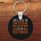 Geef me een Red Panda Cute Pet Animal Pandas Sleutelhanger (Voorkant)