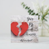 Geef me een reden voor vlakke Kaart (blauw) (Staand voorkant)