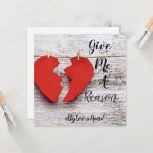 Geef me een reden voor vlakke Kaart (blauw) (Voorkant / Achterkant in situ)