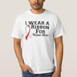 Geef me een rood en wit lint aan t-shirt