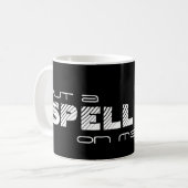 Geef me een spreuk koffiemok (Voorkant links)