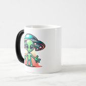 Geef me een straal | Vreemdeling en ufo Magische Mok (Voorkant links)