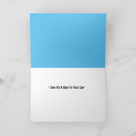 Geef Me Een Teken Kaart (Binnen)