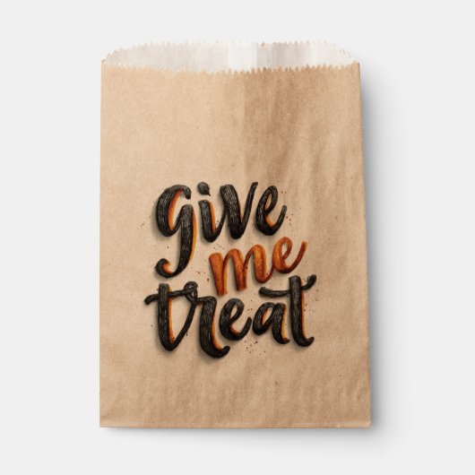 Geef me een traktatie | Halloween Snoep Favoriete  Bedankzakje (Voorkant)