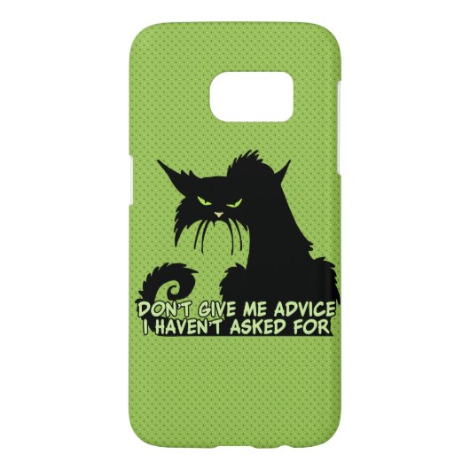 Geef me geen advies Angry Cat Gezegde Case-Mate Samsung Galaxy Hoesje (Achterkant)