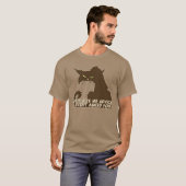 Geef me geen advies Angry Cat Gezegde donker T-shirt (Voorkant volledig)