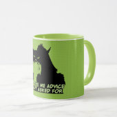 Geef me geen advies Angry Cat Gezegde Mok (Voorkant rechts)