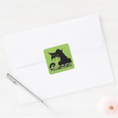 Geef me geen advies Angry Cat Gezegde Vierkante Sticker (Envelop)