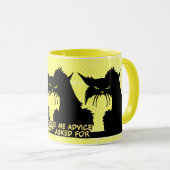 Geef me geen advies over zwarte kat gele Mok (Voorkant rechts)