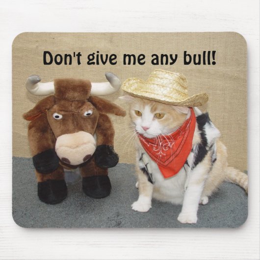 Geef me geen bull! muismat (Voorkant)
