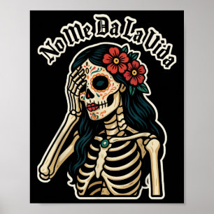 Geef me geen levens suiker schedel humor citaat gr poster