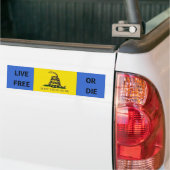 Geef me geen trede, LEVEN, VRIJ OF STEREN Bumpersticker (Op Truck)