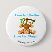 Geef me geen voedingspalk - algie-bewustmakingsbad ronde button 7,6 cm (Voorkant)