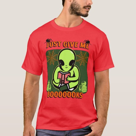 Geef me gewoon boeken t-shirt (Voorkant)