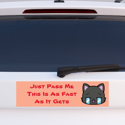 Geef me gewoon door, dit is zo snel als het gaat bumpersticker