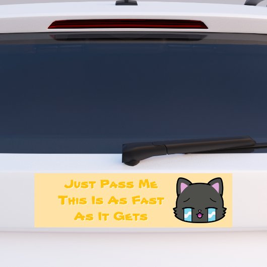 Geef me gewoon door, dit is zo snel als het gaat bumpersticker